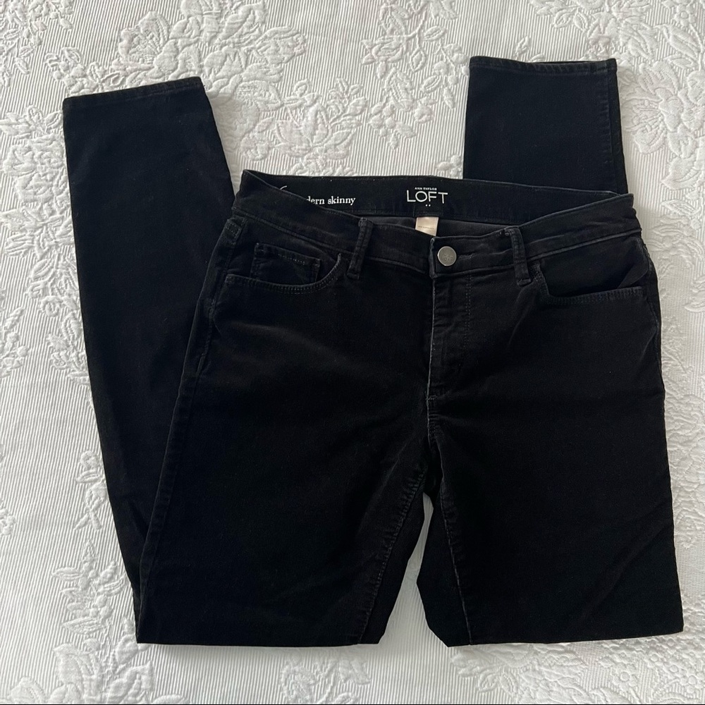 Ann Taylor Loft Black Modern Skinny Corduroy pants